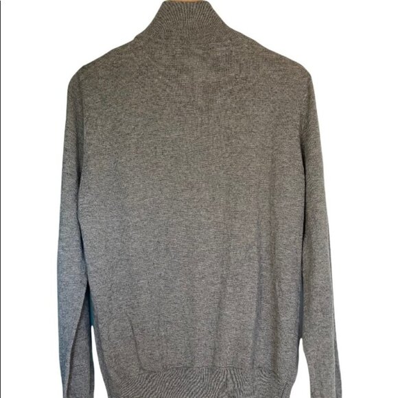 HAUGHT & Ashbury Wool & Cashmere Quarter Zip Pullover Sweater - Picture 2 of 6